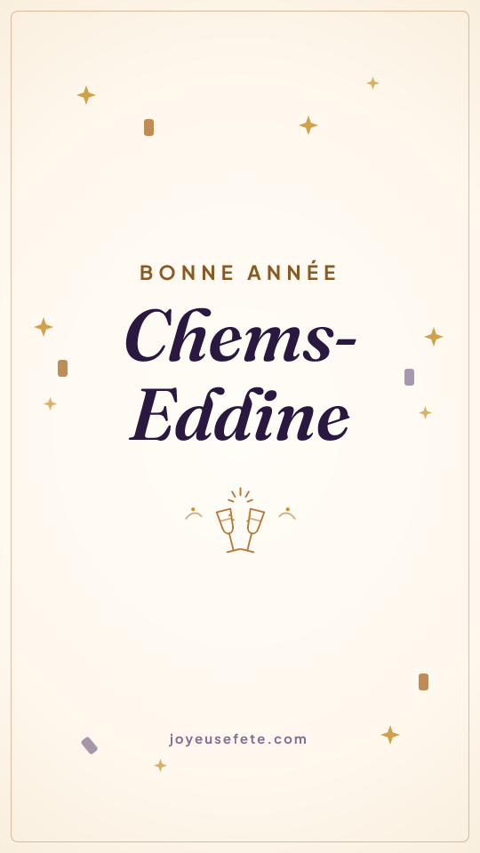Image « Bonne année Chems-Eddine » au format story