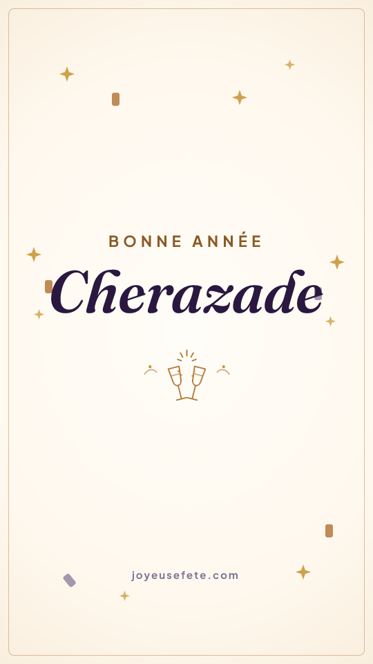 Image « Bonne année Cherazade » au format story