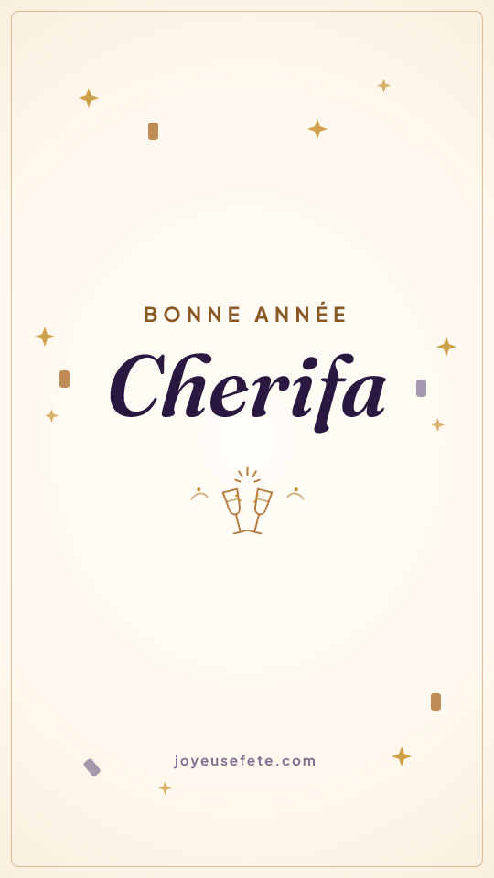 Image « Bonne année Cherifa » au format story