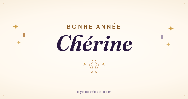 Image « Bonne année Chérine » au format large