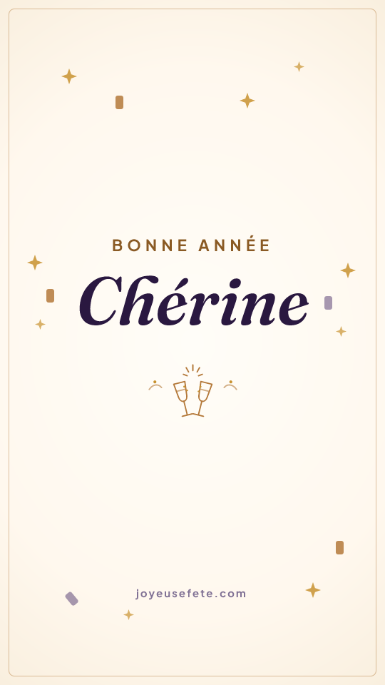 Image « Bonne année Chérine » au format story