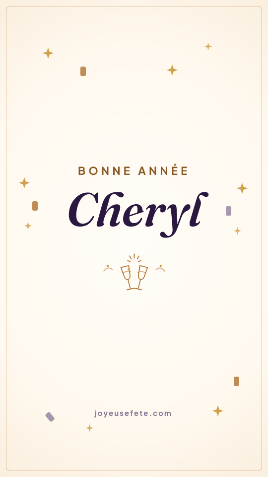 Image « Bonne année Cheryl » au format story