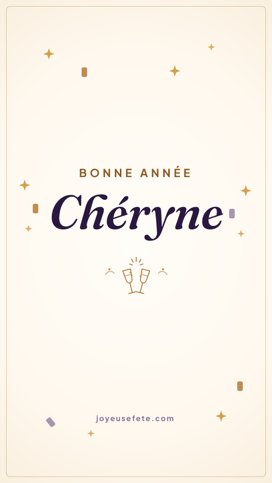 Image « Bonne année Chéryne » au format story