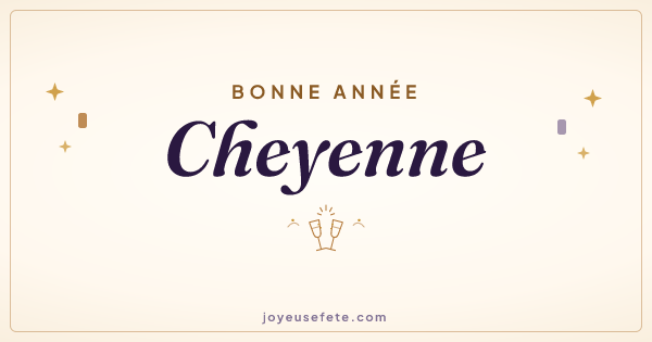 Image « Bonne année Cheyenne » au format large