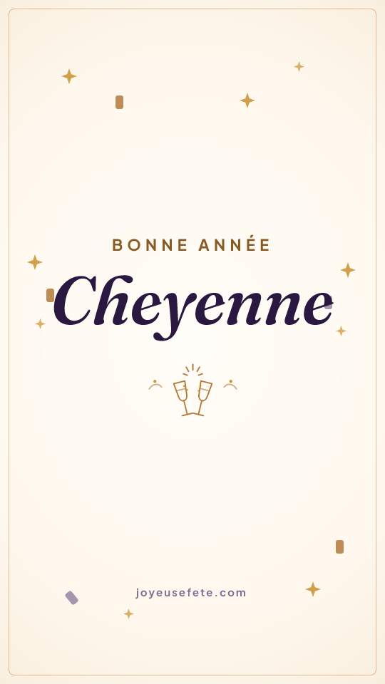 Image « Bonne année Cheyenne » au format story