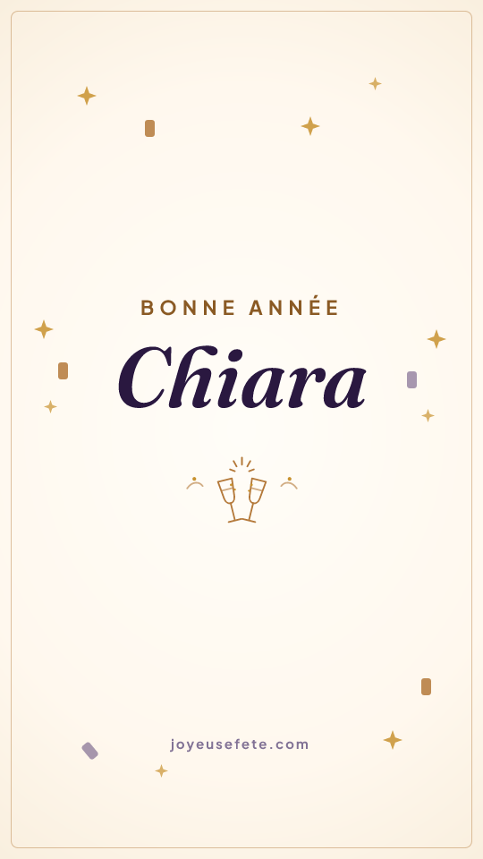 Image « Bonne année Chiara » au format story