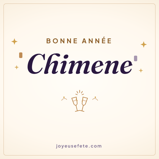 Image carrée « Bonne année Chimene » pour WhatsApp