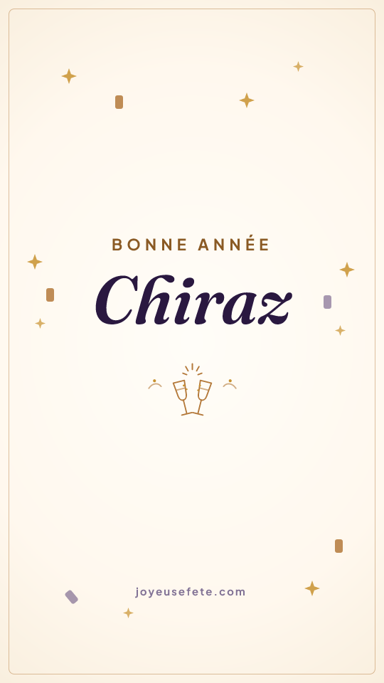 Image « Bonne année Chiraz » au format story