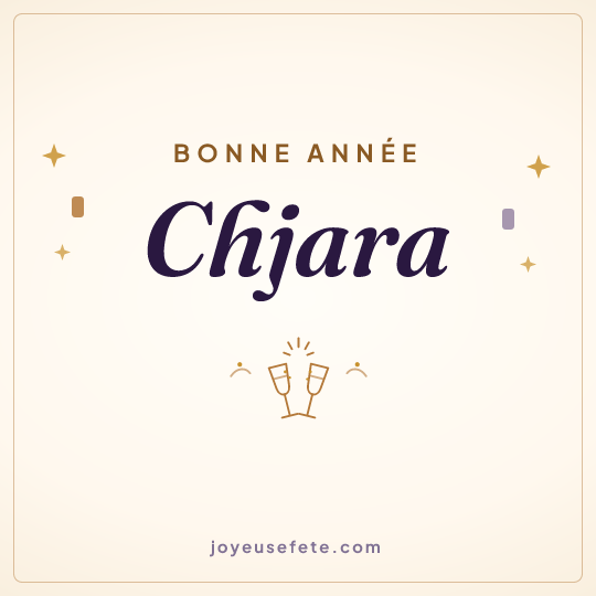 Image carrée « Bonne année Chjara » pour WhatsApp