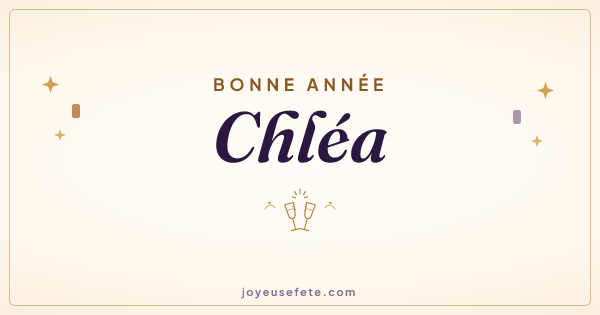 Image « Bonne année Chléa » au format large