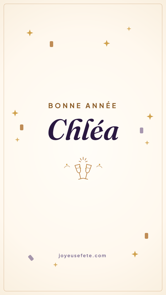Image « Bonne année Chléa » au format story