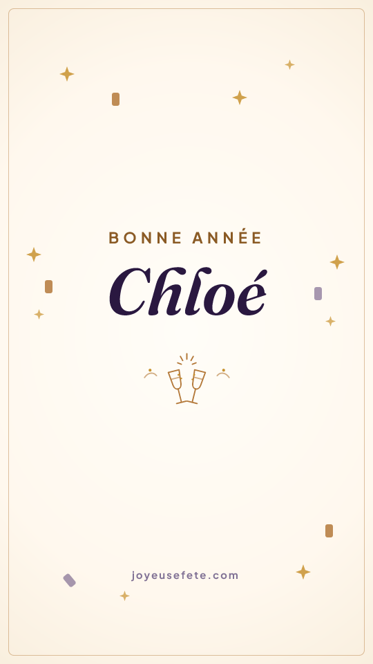Image « Bonne année Chloé » au format story