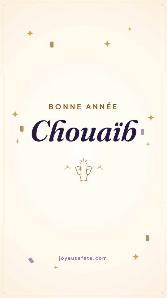 Image « Bonne année Chouaïb » au format story