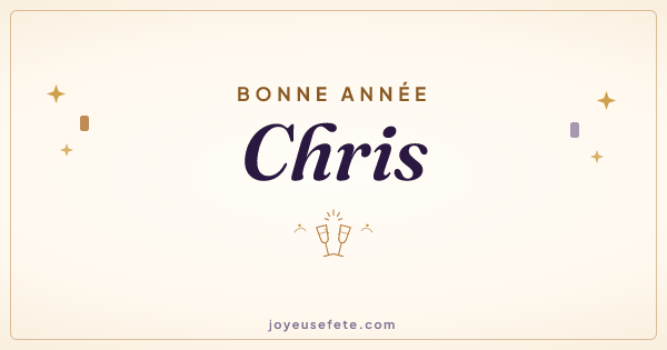 Image « Bonne année Chris » au format large