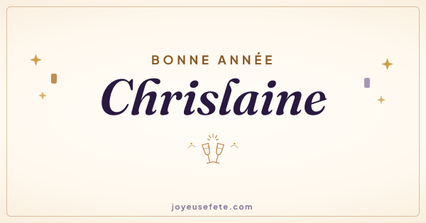 Image « Bonne année Chrislaine » au format large