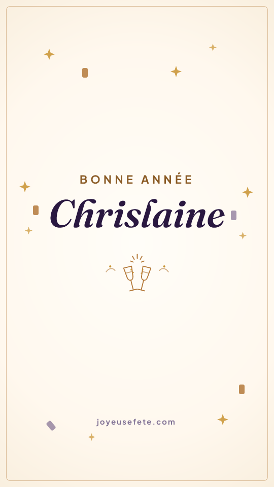 Image « Bonne année Chrislaine » au format story