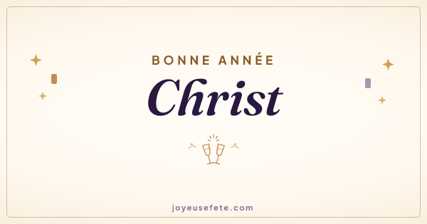 Image « Bonne année Christ » au format large