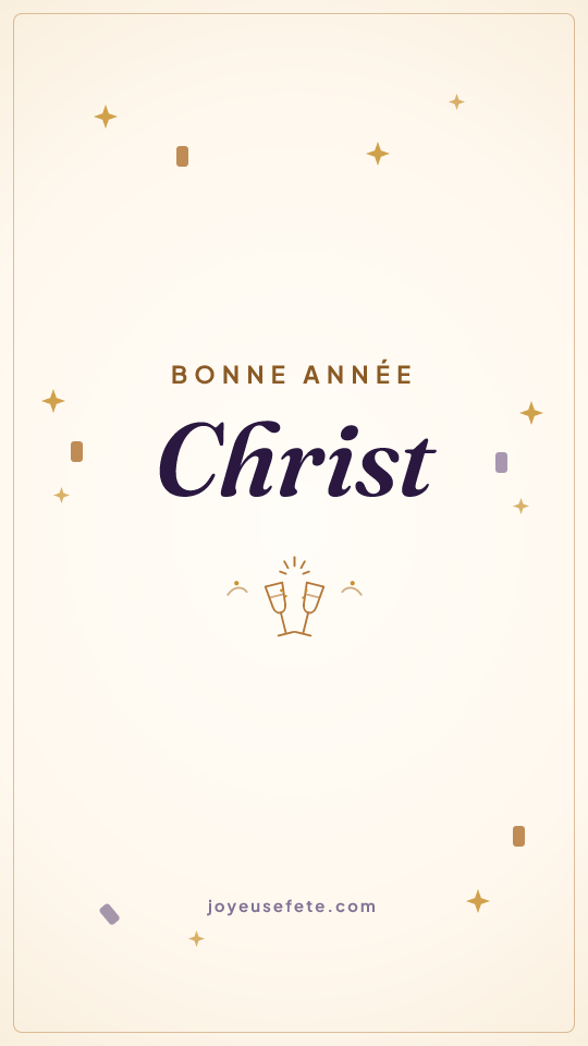 Image « Bonne année Christ » au format story