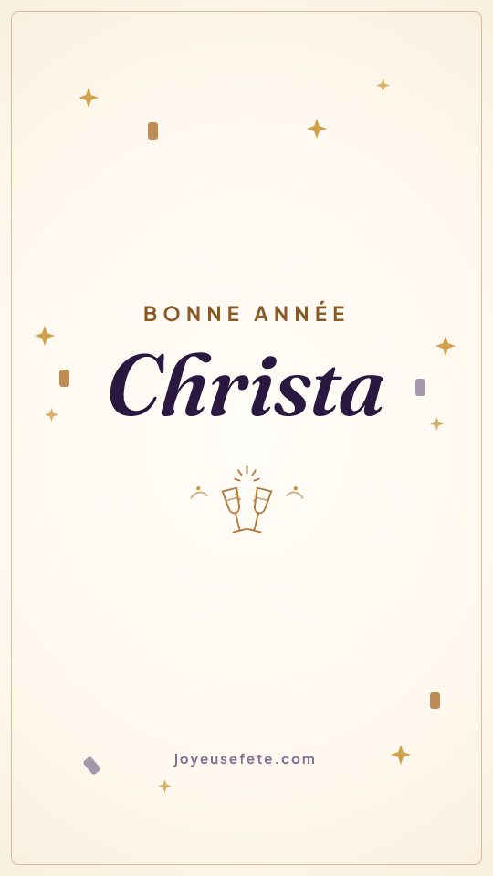 Image « Bonne année Christa » au format story