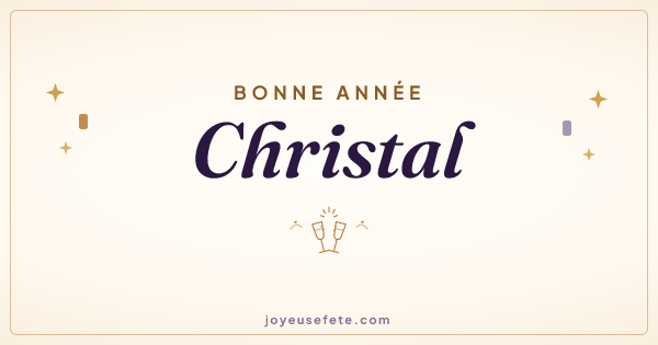 Image « Bonne année Christal » au format large