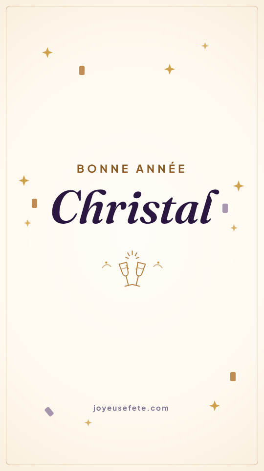 Image « Bonne année Christal » au format story