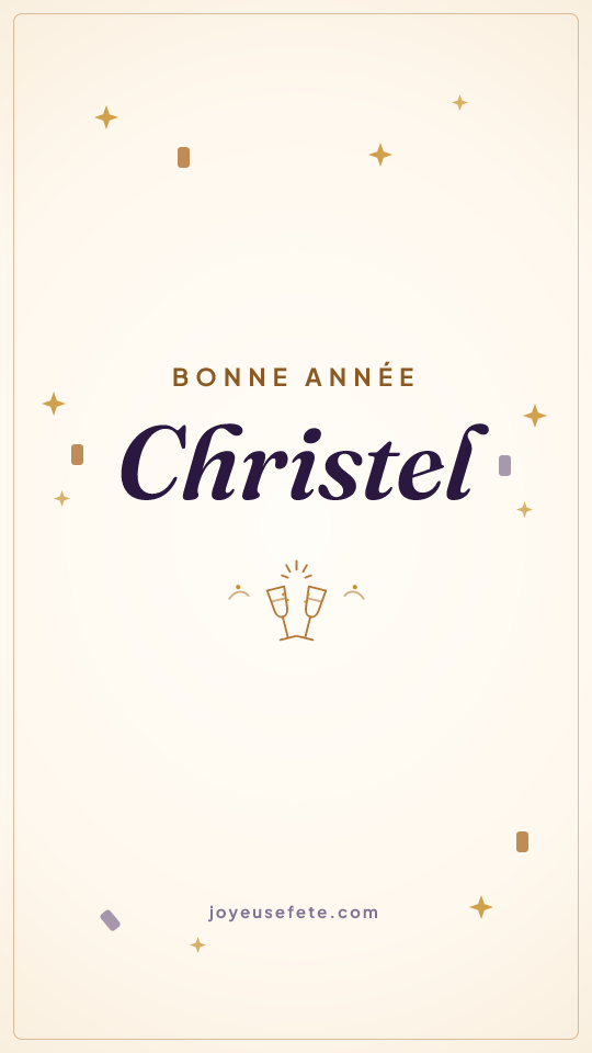 Image « Bonne année Christel » au format story
