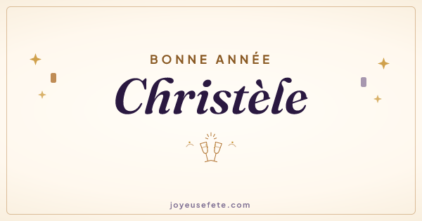 Image « Bonne année Christèle » au format large