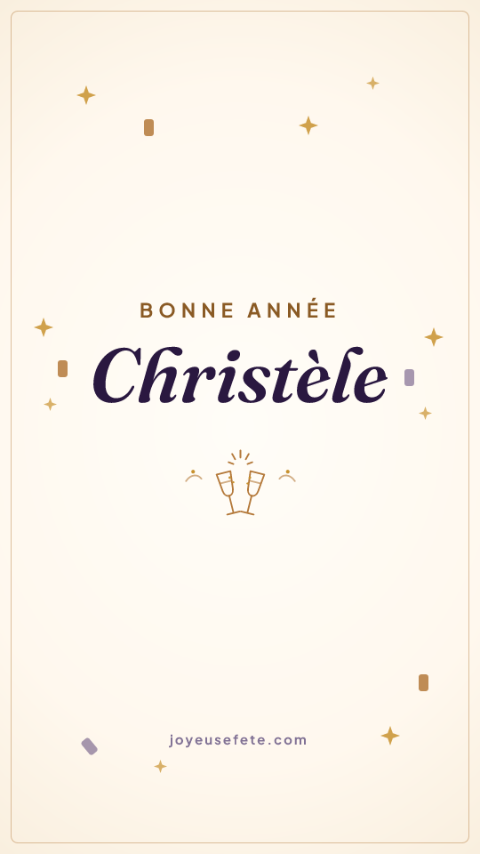 Image « Bonne année Christèle » au format story