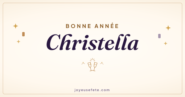 Image « Bonne année Christella » au format large