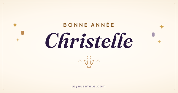 Image « Bonne année Christelle » au format large