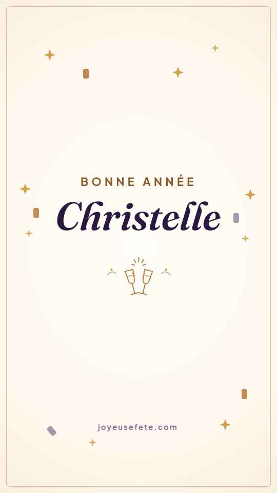 Image « Bonne année Christelle » au format story