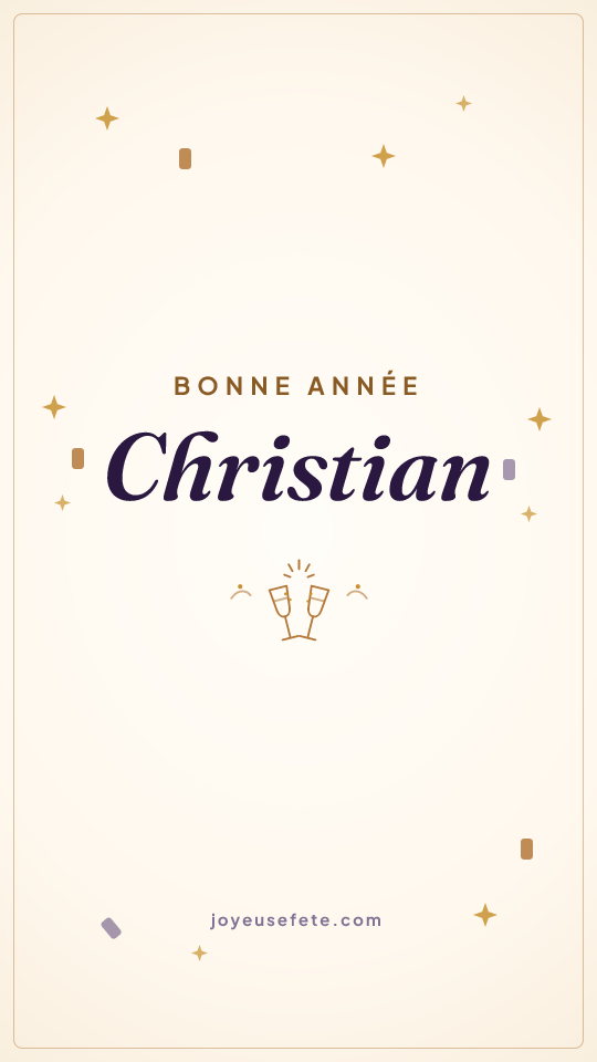 Image « Bonne année Christian » au format story
