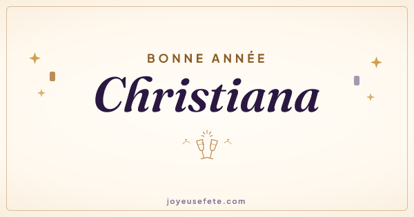 Image « Bonne année Christiana » au format large
