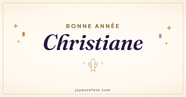 Image « Bonne année Christiane » au format large