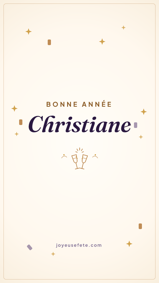 Image « Bonne année Christiane » au format story