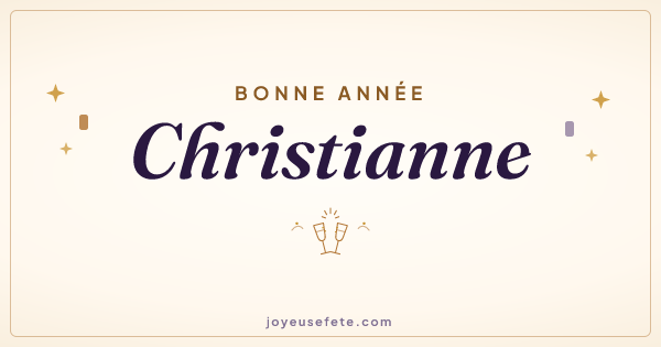Image « Bonne année Christianne » au format large