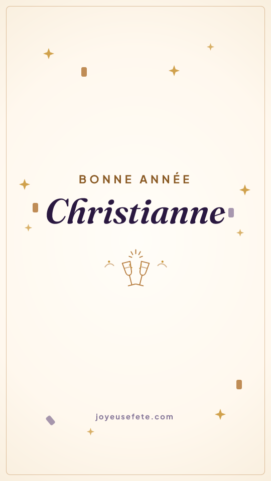 Image « Bonne année Christianne » au format story