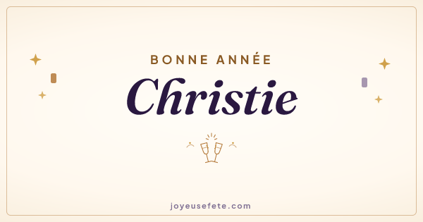 Image « Bonne année Christie » au format large