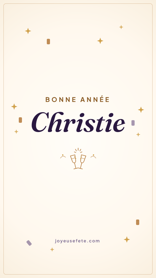 Image « Bonne année Christie » au format story