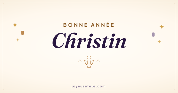 Image « Bonne année Christin » au format large