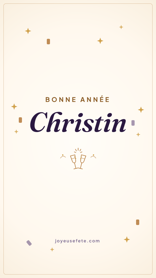 Image « Bonne année Christin » au format story