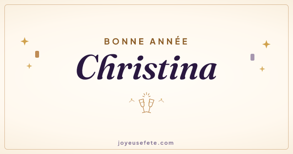 Image « Bonne année Christina » au format large
