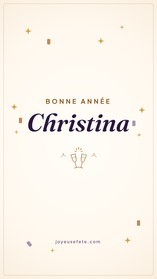 Image « Bonne année Christina » au format story