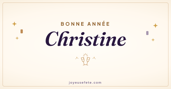 Image « Bonne année Christine » au format large