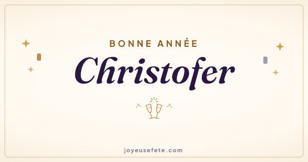 Image « Bonne année Christofer » au format large
