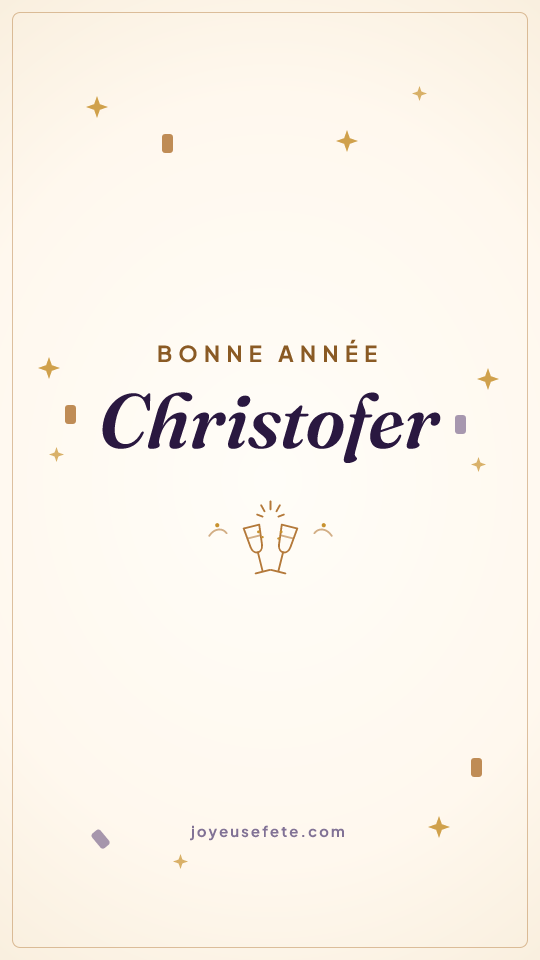 Image « Bonne année Christofer » au format story