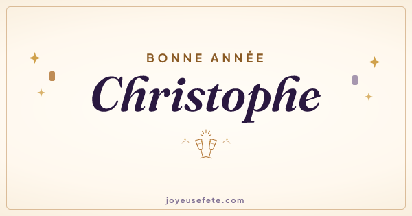 Image « Bonne année Christophe » au format large