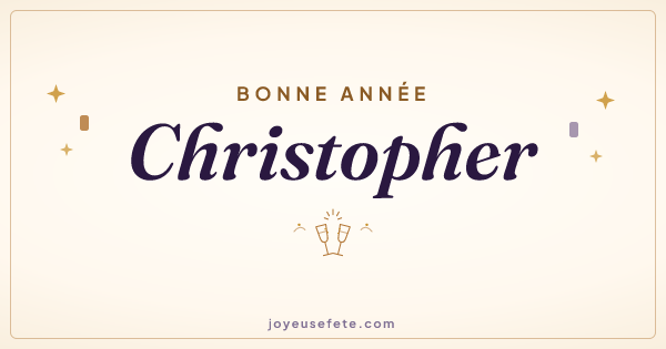 Image « Bonne année Christopher » au format large