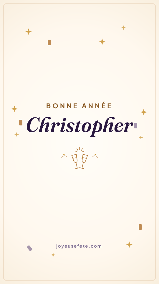 Image « Bonne année Christopher » au format story