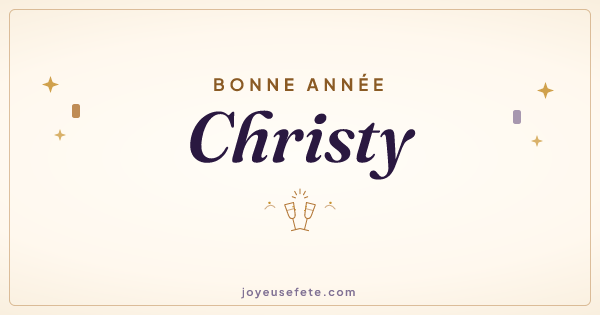 Image « Bonne année Christy » au format large